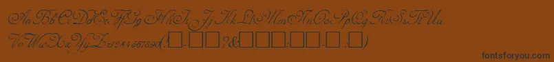 フォントAdolpheRegular – 黒い文字が茶色の背景にあります