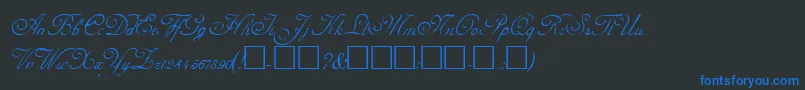 AdolpheRegular Font – Blue Fonts on Black Background