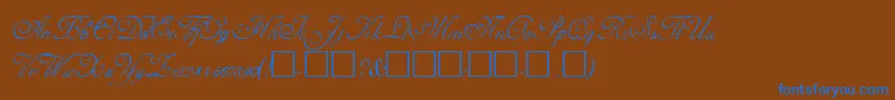 AdolpheRegular Font – Blue Fonts on Brown Background