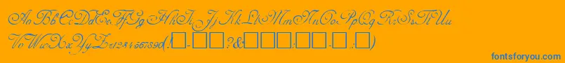 AdolpheRegular Font – Blue Fonts on Orange Background