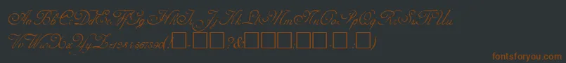 AdolpheRegular Font – Brown Fonts on Black Background