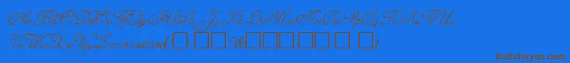 AdolpheRegular Font – Brown Fonts on Blue Background