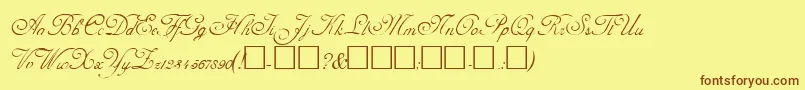 AdolpheRegular Font – Brown Fonts on Yellow Background