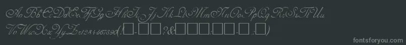 AdolpheRegular Font – Gray Fonts on Black Background