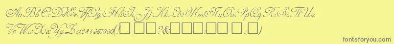 フォントAdolpheRegular – 黄色の背景に灰色の文字