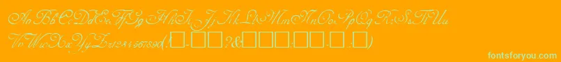 AdolpheRegular Font – Green Fonts on Orange Background