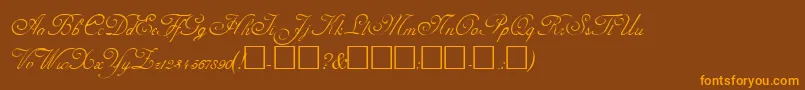 AdolpheRegular Font – Orange Fonts on Brown Background
