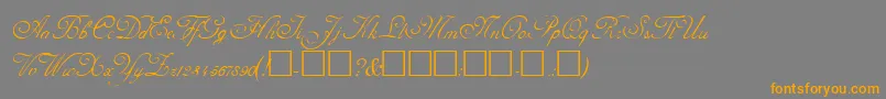 AdolpheRegular Font – Orange Fonts on Gray Background