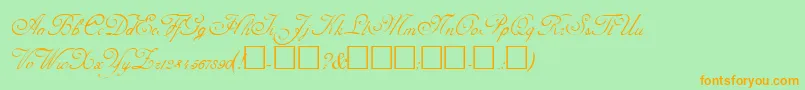AdolpheRegular Font – Orange Fonts on Green Background