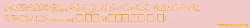 AdolpheRegular Font – Orange Fonts on Pink Background