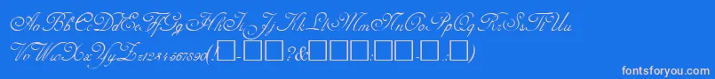 AdolpheRegular Font – Pink Fonts on Blue Background