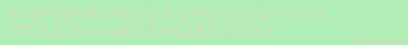 AdolpheRegular Font – Pink Fonts on Green Background