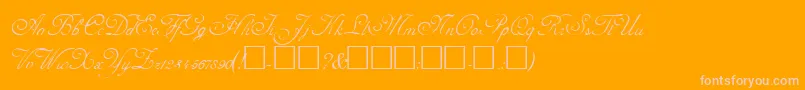 AdolpheRegular Font – Pink Fonts on Orange Background