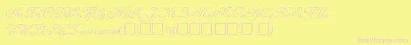 フォントAdolpheRegular – ピンクのフォント、黄色の背景