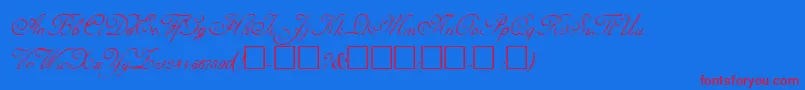 AdolpheRegular Font – Red Fonts on Blue Background