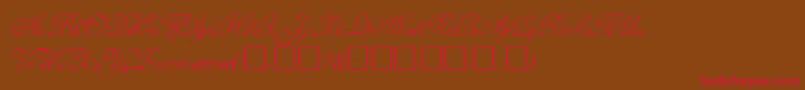 AdolpheRegular Font – Red Fonts on Brown Background