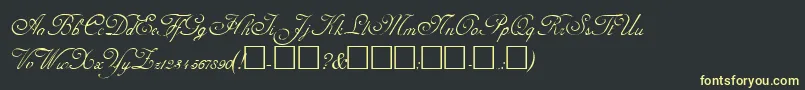 AdolpheRegular Font – Yellow Fonts on Black Background