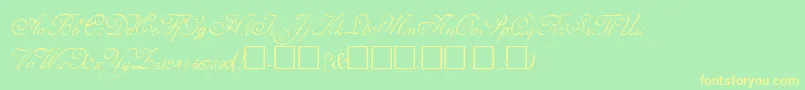 AdolpheRegular Font – Yellow Fonts on Green Background