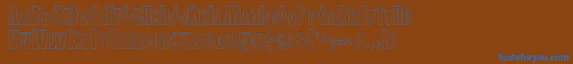 Antikytheraoutline Font – Blue Fonts on Brown Background