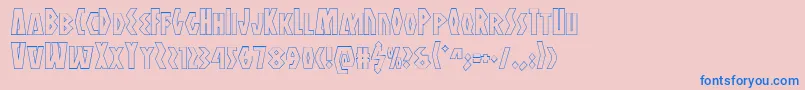 Antikytheraoutline Font – Blue Fonts on Pink Background