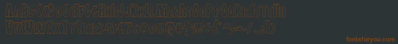 Шрифт Antikytheraoutline – коричневые шрифты на чёрном фоне