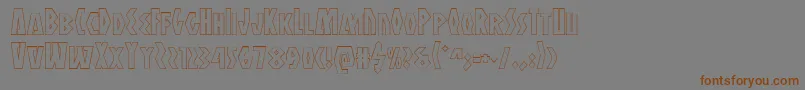 Antikytheraoutline Font – Brown Fonts on Gray Background