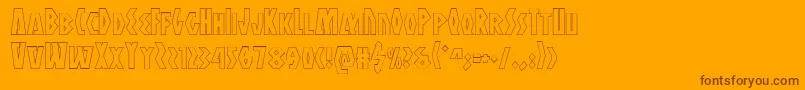 Antikytheraoutline Font – Brown Fonts on Orange Background