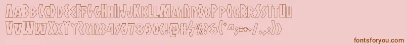 Antikytheraoutline Font – Brown Fonts on Pink Background