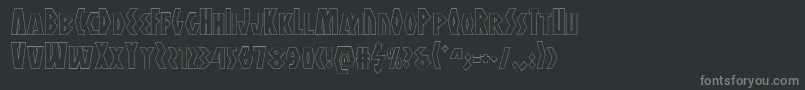 Antikytheraoutline Font – Gray Fonts on Black Background