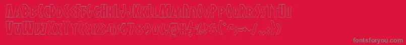 Antikytheraoutline Font – Gray Fonts on Red Background
