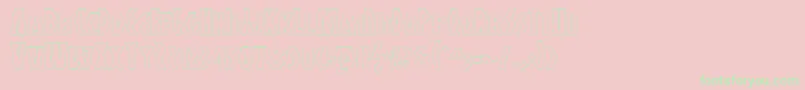 Antikytheraoutline Font – Green Fonts on Pink Background