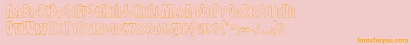 Antikytheraoutline Font – Orange Fonts on Pink Background