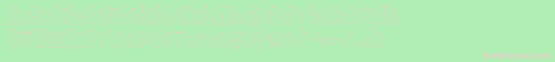 Antikytheraoutline Font – Pink Fonts on Green Background