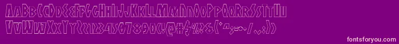 Antikytheraoutline Font – Pink Fonts on Purple Background