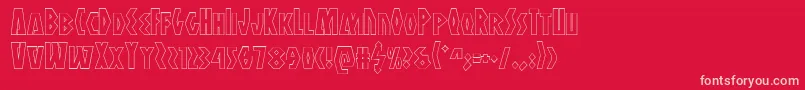 Antikytheraoutline Font – Pink Fonts on Red Background