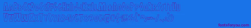 Antikytheraoutline Font – Purple Fonts on Blue Background
