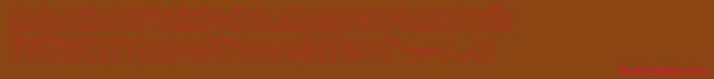 Antikytheraoutline Font – Red Fonts on Brown Background