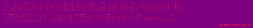 Шрифт Antikytheraoutline – красные шрифты на фиолетовом фоне
