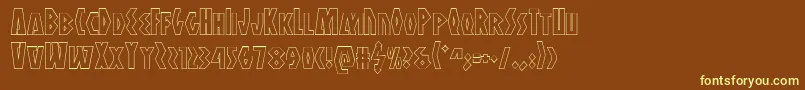 Antikytheraoutline Font – Yellow Fonts on Brown Background