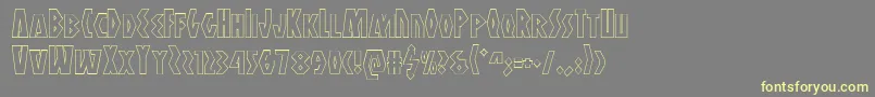 Antikytheraoutline Font – Yellow Fonts on Gray Background