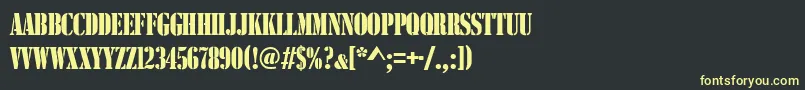 Stencilcomd Font – Yellow Fonts on Black Background