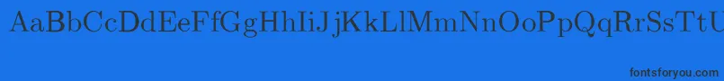 CmRomanRegular Font – Black Fonts on Blue Background