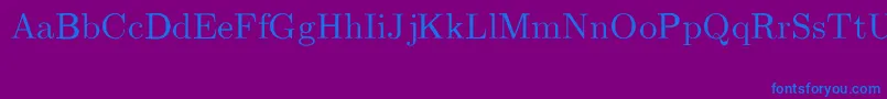 CmRomanRegular Font – Blue Fonts on Purple Background