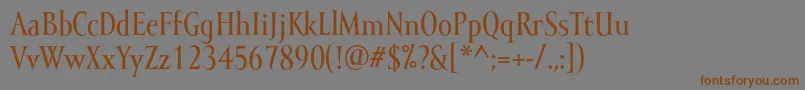 MramorlightBold-Schriftart – Braune Schriften auf grauem Hintergrund