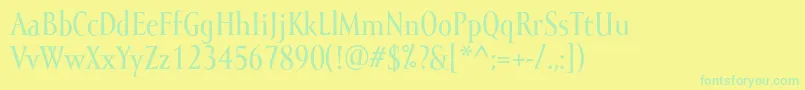 MramorlightBold Font – Green Fonts on Yellow Background