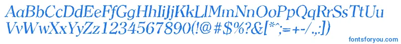 ClearfaceantiqueItalic Font – Blue Fonts on White Background