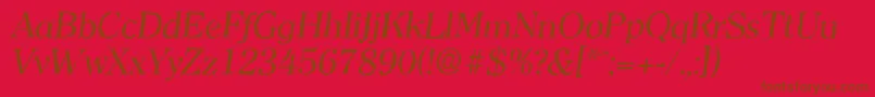 ClearfaceantiqueItalic Font – Brown Fonts on Red Background