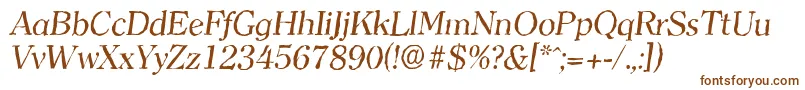 ClearfaceantiqueItalic Font – Brown Fonts on White Background