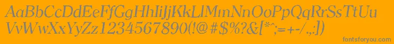 Police ClearfaceantiqueItalic – polices grises sur fond orange