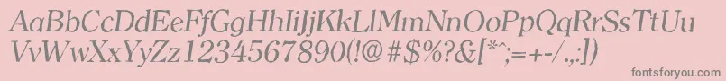 Więcej informacji o czcionce ClearfaceantiqueItalic Czcionka ClearfaceantiqueItalic – szare czcionki na różowym tle
